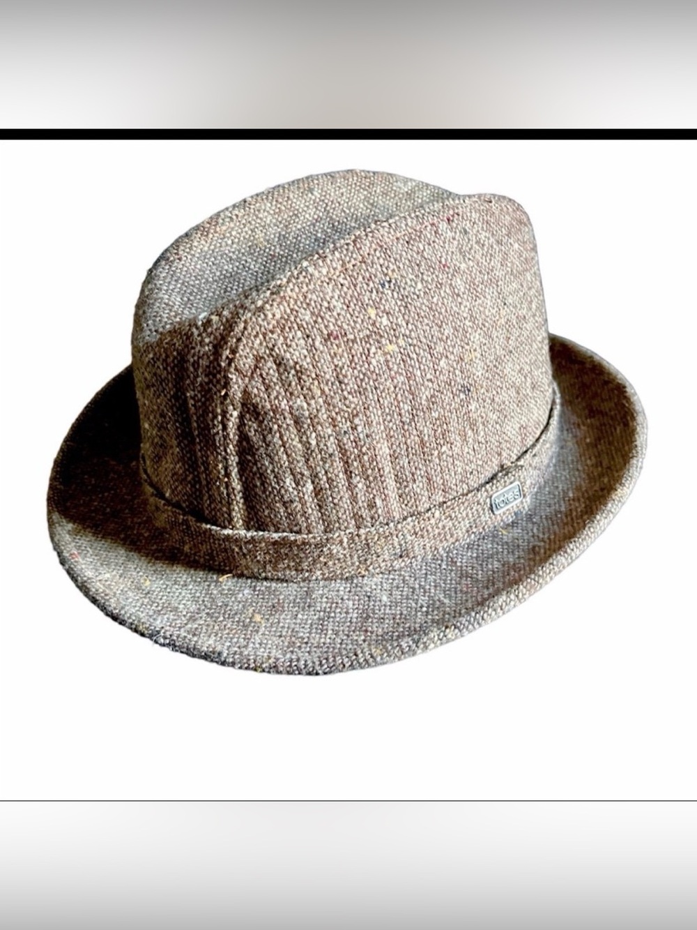 Vintage Tweed Totes Hat in Brown & Cream
